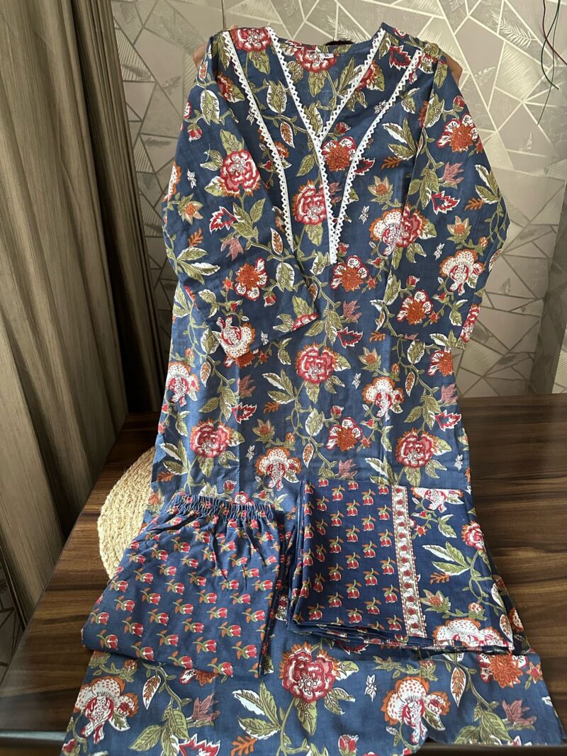 Printed Cotton Pant Suit
